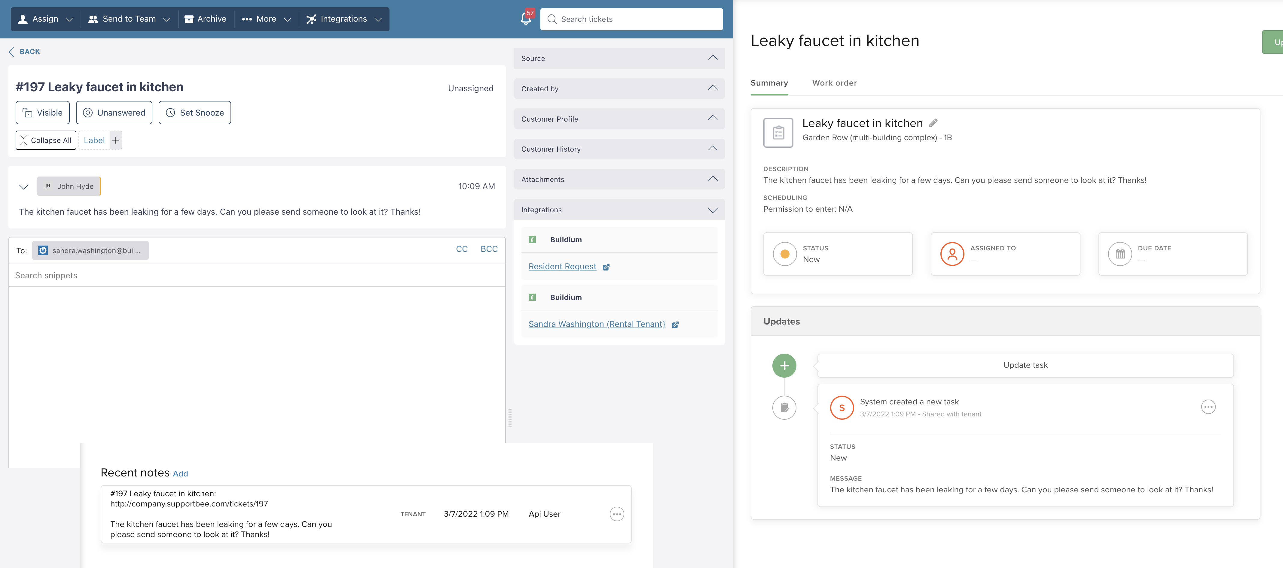 Buildium Integration SupportBee Integrations SupportBee